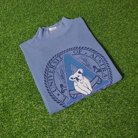 VINTAGE AUSTRALIA CREWNECK SWEATER MADE IN USA UNIVERSITY OF AUSTRALIA KOALA - Picture 6 of 7